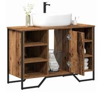 vidaXL Gabinete de Lavabo de baño Madera Antigua 91X35X60 cm para Muebles de Almacenamiento duraderos y estilosos, rústico, sólido, Metal, Reciclado, Estante, casa, sostenible, Cocina