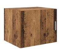 vidaXL Gabinete de Pared de Madera Antigua, 50 x 42.5 x 40 cm, Hecho de Madera de ingeniería, marrón con manijas Plateadas. Tiene Mucho Espacio de Almacenamiento y un diseño rústico Moderno