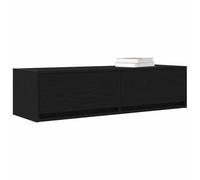 vidaXL Gabinete de TV con cajón Roble Negro 100 x 31 x 25.5 cm, Soluciones de Almacenamiento para Sala, Muebles de TV Modernos, Unidades montadas, estantes funcionales, organizadores Elegantes