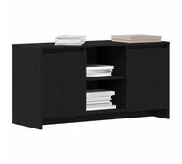 vidaXL Gabinete de TV 102 x 37,5 x 52,5 cm Roble Negro | Suficiente espacio para todo tu equipo multimedia, superficie no brillante y al mismo tiempo elegante,