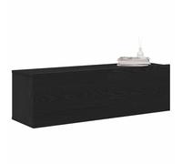 vidaXL Set de Mueble de TV Moderno en Roble Negro | Almacenamiento Montado en Pared | Organizador Elegante de Madera para Sala | Diseño Duradero y Estiloso | Montaje Sencillo | Muebles Que Ahorran Es