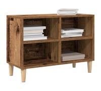 vidaXL Gabinete de TV 69,5 x 30 x 50 cm Madera Vieja | Este soporte tiene cuatro compartimentos grandes, ideales para DVDs, juegos y otras cosas Con compartimentos organizados,