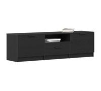 vidaXL Mueble Rectangular de TV de Roble Negro con 2 Puertas y 1 Cajón para Almacenamiento en Sala de Estar Diseño Duradero de Madera Compuesta Estética Moderna Organización Multimedia Centro de Entr