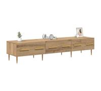 vidaXL Gabinete de TV con cajón Roble Artesanal 150 x 36 x 30 cm, Mueble de TV Rectangular para Sala Moderna, organización Amplia, Consola Funcional, Unidad Duradera para tu hogar