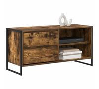 vidaXL Gabinete de TV con cajón Roble Humo 100 x 36 x 49,5 cm, Sala de Estar, Mobiliario Rectangular, Duradero con Diseños Versátiles para Espacios Modernos y Elegancia Atemporal, 50% de Descuento