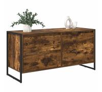 vidaXL Gabinete de TV con cajón Roble Humo 100 x 36 x 49.5 cm, Sala de Estar, Sofá Rectangular, Duradero, Estiloso con Acolchado cómodo y diseño Moderno para la decoración de tu hogar