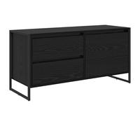 vidaXL Gabinete de TV con cajón Roble Negro 100 x 36 x 49.5 cm, Sala de Estar, Sofá Rectangular, Duradero, Estiloso con Acolchado cómodo y diseño Moderno para la decoración de tu hogar