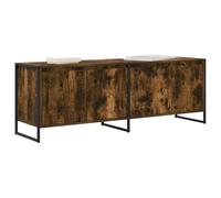 vidaXL Gabinete de TV Roble Humo 140 x 36 x 49.5 cm, Ideas de diseño para Salas de Estar, distribuciones rectangulares, Opciones de Muebles duraderos para Espacios Modernos y estéticas funcionales