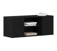vidaXL Gabinete de TV Roble Negro 100 x 35 x 40 cm, Sala Moderna, Mueble de Almacenamiento Funcional, Consola de TV Baja, Pieza organizativa Chic