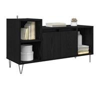 vidaXL Gabinete de TV Roble Negro 100 x 35 x 55 cm, Mueble para TV Moderno, Compacto y Funcional, con Mucho Espacio de Almacenamiento, Sala