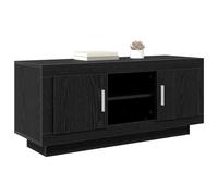 vidaXL Gabinete de TV Roble Negro 102 x 35 x 45 cm, Mueble de Sala, rústico, Resistente, Amplio Espacio, Soporte para TV, Consola Multimedia, Mueble Multifuncional