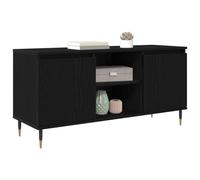 vidaXL Gabinete de TV Roble Negro 104 x 35 x 50 cm, Elegante Mueble para Medios, Rectangular, Moderno, Compacto, Soporte de TV y Unidad de Entretenimiento