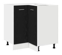 vidaXL Gabinete Esquinero Inferior de Roble Negro 75.5x75.5x81.5 cm