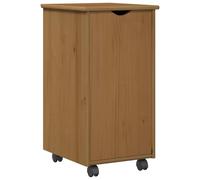 vidaXL Gabinete rodante con Rueda Marrón Miel 34 x 39 x 65,5 cm, Carro rodante Rectangular Minimalista, Almacenamiento Amplio para tu Oficina, ¡Organizador con Estilo
