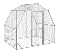 vidaXL Gallinero 2,5x2x2,25 m Acero galvanizado con acceso peatonal