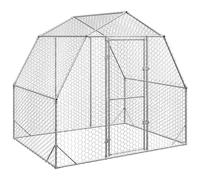 vidaXL Gallinero 2,5x2x2,25 m Acero galvanizado con acceso peatonal