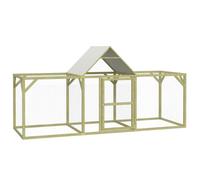 vidaXL Gallinero Casa para Pollos Jaula Animales Exterior Patos Aves de Corral Refugio con Puerta Malla Metálica Madera Maciza de Pino Impregnada