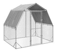 vidaXL Gallinero con techo 2,5x2x2,25 m acero galvanizado