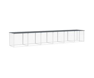 vidaXL Gallinero con techo acero galvanizado antracita 203x98x90 cm
