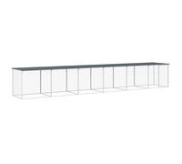 vidaXL Gallinero con techo acero galvanizado antracita 403x98x90 cm