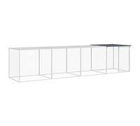 vidaXL Gallinero con Techo Acero galvanizado Antracita 403x98x90 cm