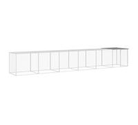 vidaXL Gallinero con techo acero galvanizado gris claro 803x98x90 cm