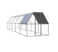 vidaXL Gallinero exterior de acero galvanizado 2 x 4 x 2 m
