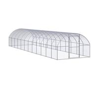 Vidaxl gallinero de exterior de acero galvanizado 3x12x2 m