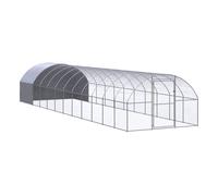 vidaXL Gallinero de Exterior de Acero Galvanizado 3x12x2 m Jaula Gallinas