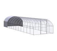 vidaXL Gallinero de Exterior de Acero Galvanizado 3x12x2 m Jaula Gallinas