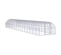 Vidaxl gallinero de exterior de acero galvanizado 3x16x2 m