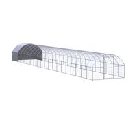 VidaXL Gallinero Exterior plateado