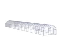 Vidaxl gallinero de exterior de acero galvanizado 3x24x2 m