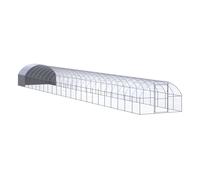 Vidaxl gallinero de exterior de acero galvanizado 3x24x2 m
