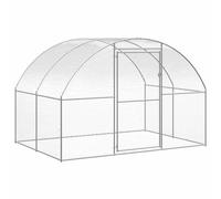 vidaXL Gallinero de Exterior de Acero Galvanizado Jaula de Pollos Gallinas