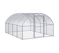 vidaXL Gallinero de Exterior de Acero Galvanizado 3x4x2m Jaula Pollos Gallinas