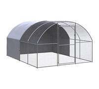 vidaXL Gallinero de Exterior de Acero Galvanizado 3x4x2m Jaula Pollos Gallinas