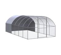 Vidaxl gallinero de exterior de acero galvanizado 3x6x2 m