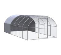 vidaXL Gallinero de Exterior de Acero Galvanizado 3x6x2m Jaula Pollos Gallinas