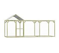 vidaXL Gallinero de Madera de Pino Impregnada Jaulas Mascotas Accesorios Productos para Animales Pequeños Corral Espaciosa Práctica 4.5x1.5x2m