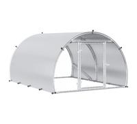 vidaXL Gallinero plateado 200 x 150 x 100 cm acero galvanizado