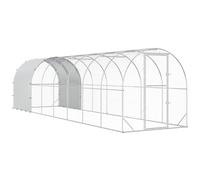 vidaXL Gallinero Plateado Acero Galvanizado de Exterior Jaula para pollos Aves