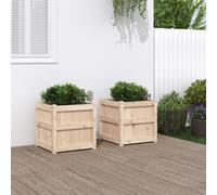 vidaXL Garden Planters 2 pcs Solid Wood Pine