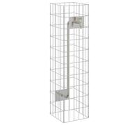 vidaXL Gavión columna con grifo 100 x 25 x 25 cm acero inoxidable 304