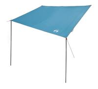 vidaXL Tienda de campaña grande azul de 350 x 240 cm - impermeable, poliéster resistente, transpirable, fácil de montar, con anclaje al suelo, tienda de campaña perfecta para exteriores