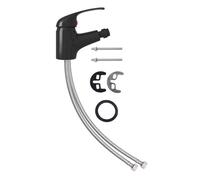 Vidaxl grifo mezclador de bidé negro 13x12 cm