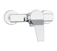 vidaXL Grifo Mezclador de Ducha Cromado G 1/2 pulgadas Latón, Mezclador moderno para ducha, grifo rectangular, accesorio funcional para el baño, control de agua pulido, diseño de lujo