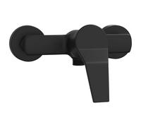 vidaXL Grifo Mezclador de Ducha Negro G 1/2 pulgadas Latón, Mezclador moderno para ducha, grifo rectangular, accesorio funcional para el baño, control de agua pulido, diseño de lujo