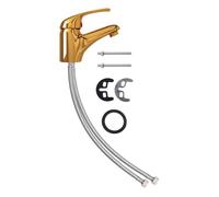 Vidaxl grifo mezclador de lavabo dorado 13x10 cm