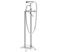 vidaXL Grifo para bañera de pie Acero inoxidable Plateado 99,5 cm Estilo moderno